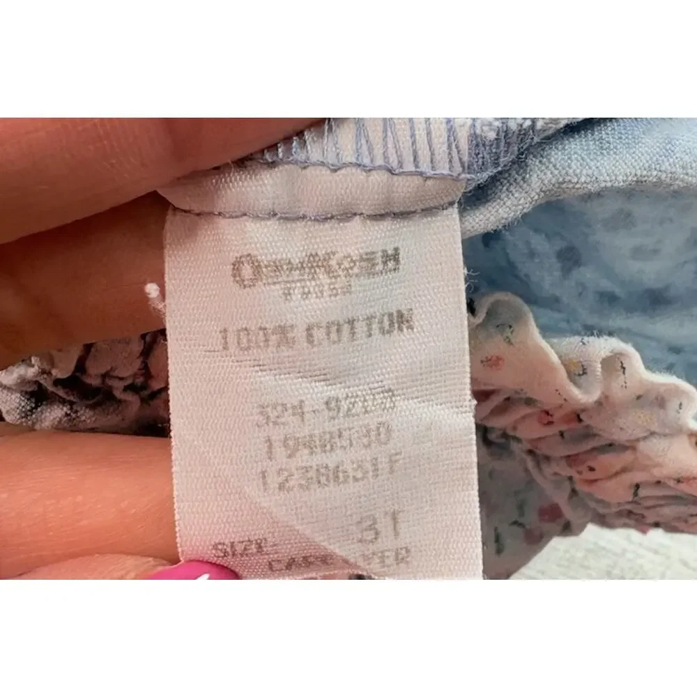 OshKosh Vintage Floral Paper Bag Waist Elastic Shorts Multicolor Size 3T